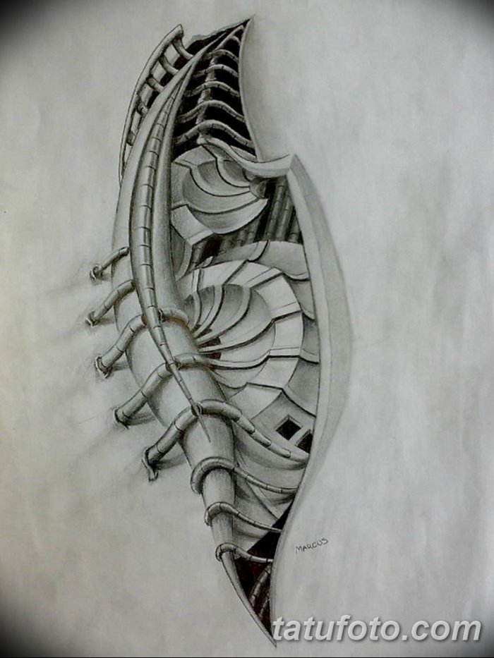 Эскизы тату механизмы