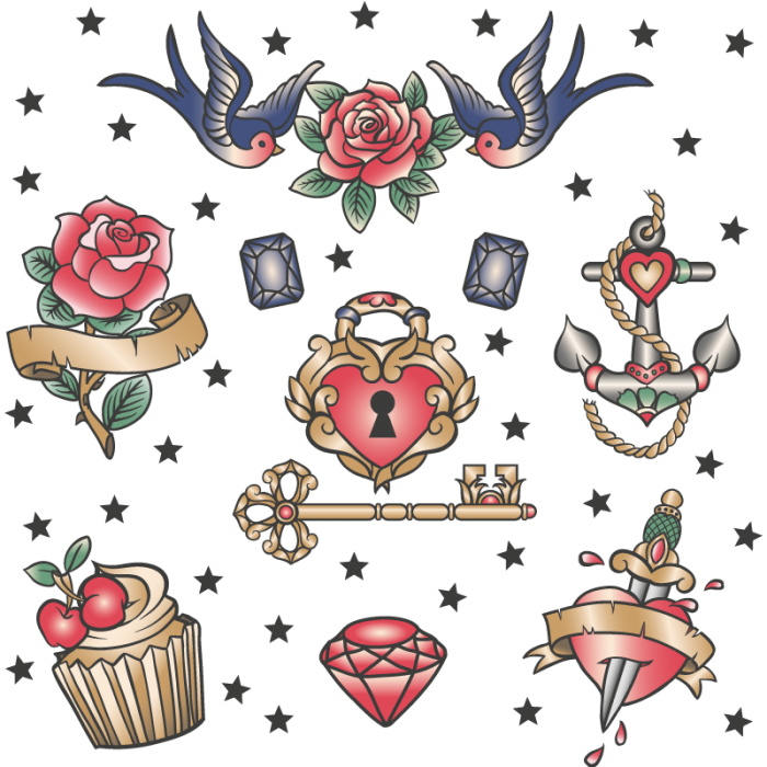 Олд скул тату