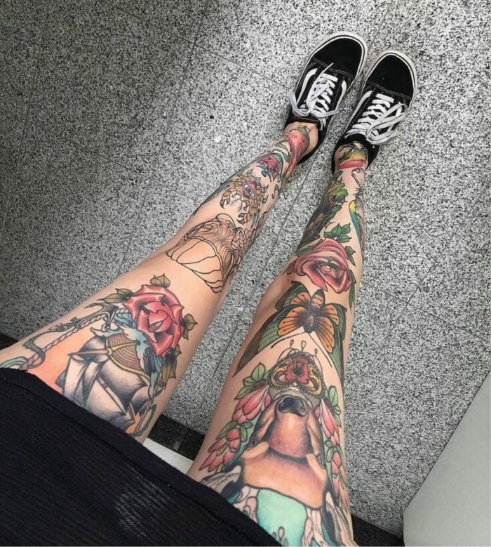 Татуировки в стиле олдскул