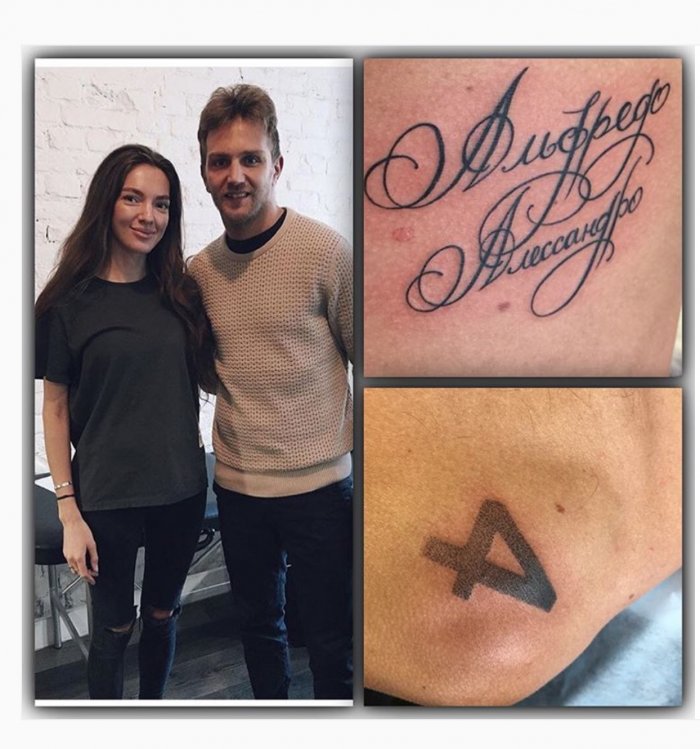 Тату имя на запястье