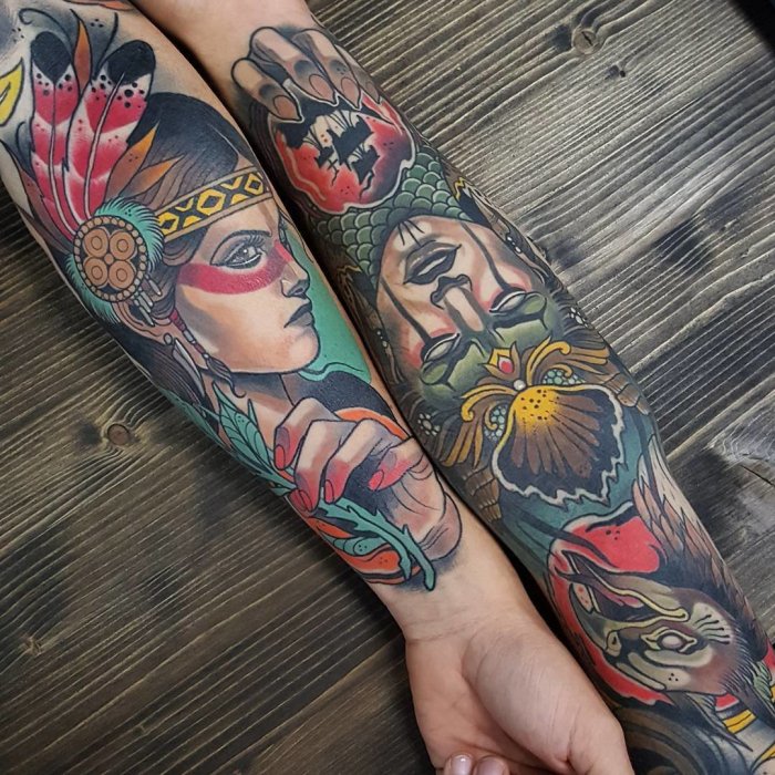 Лучшие тату в стиле Олд скул