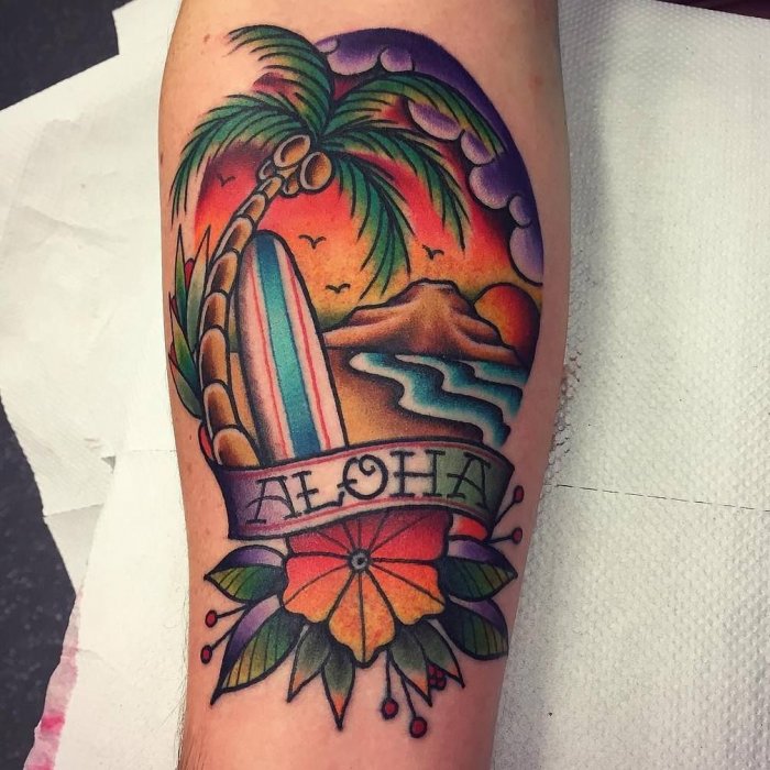 Кинжал Традишинал тату