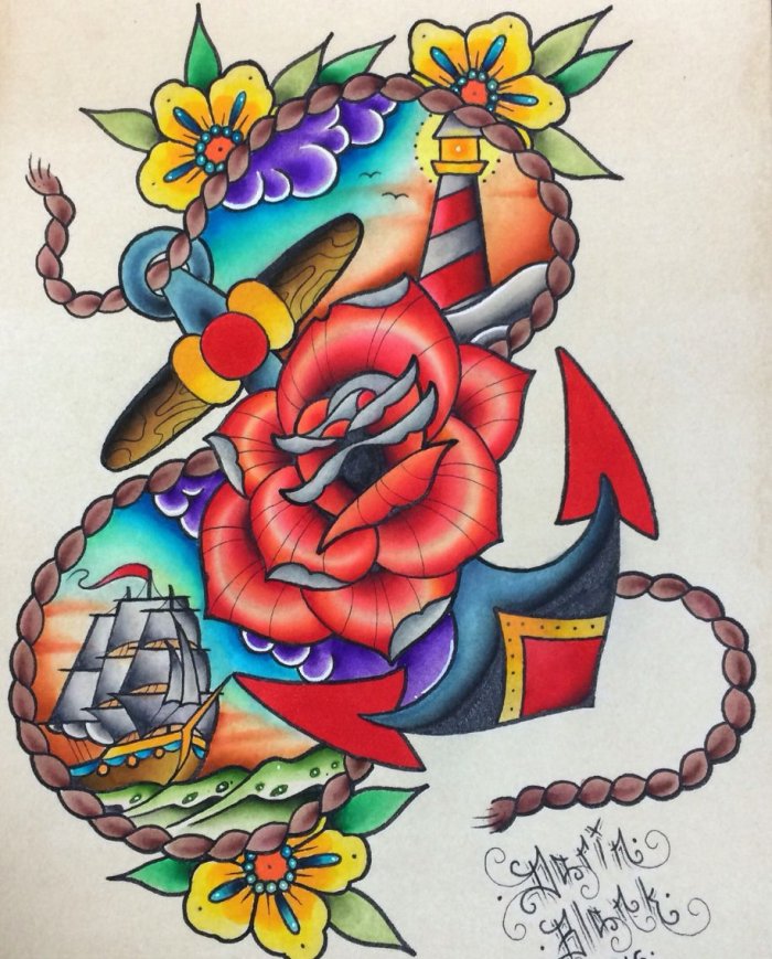 Татуировки ретро стиль