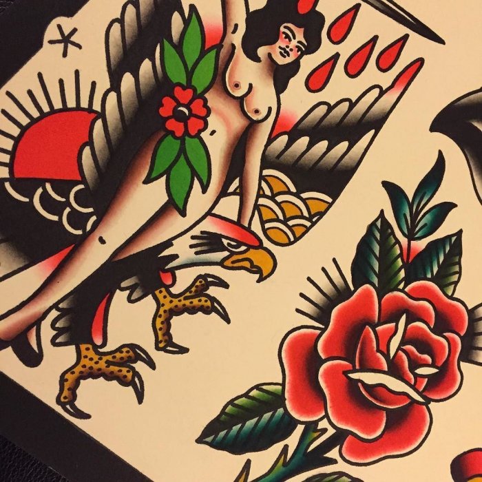 Олд скул тату