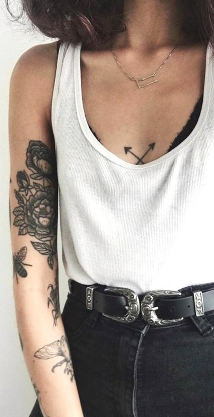 Тату на руке для девушек