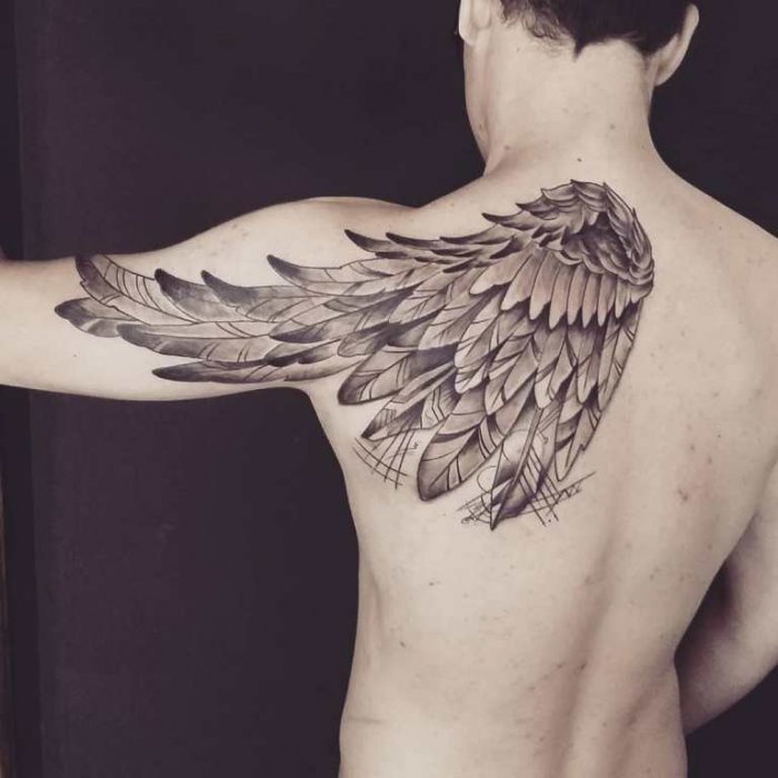 Татуировка Крылья ангела на спине