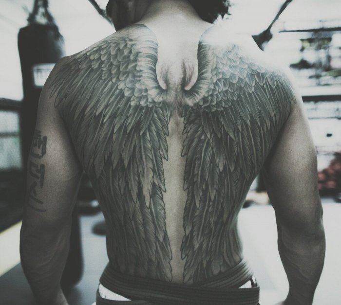 Тату Крылья