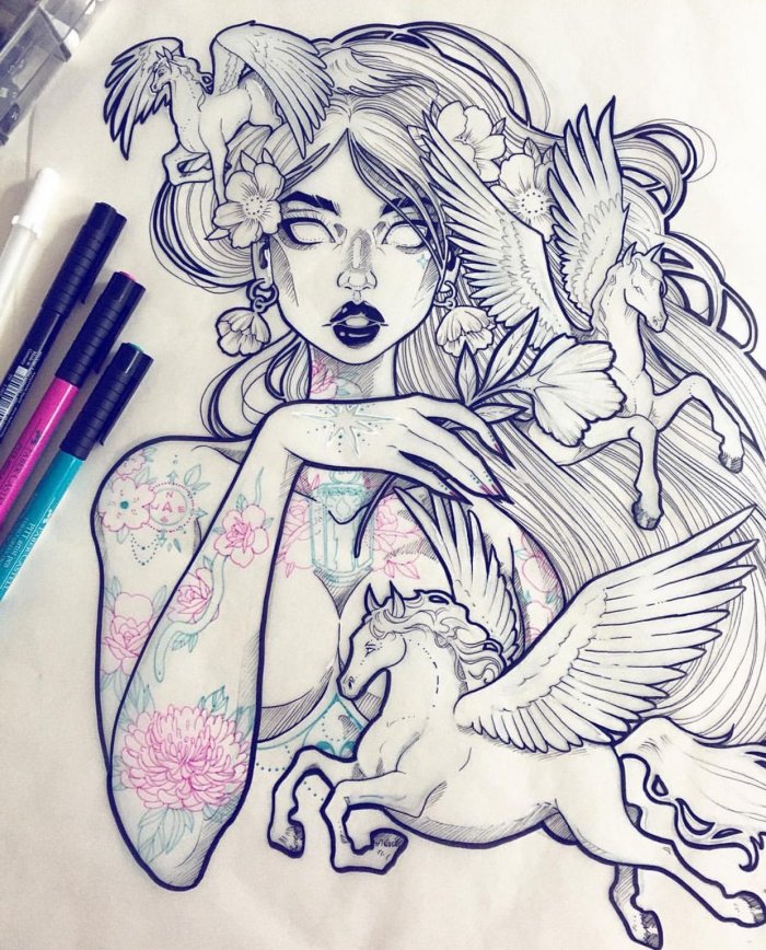 Пион Зентангл