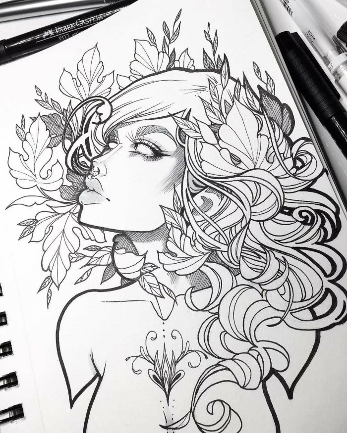 Цветы карандашом