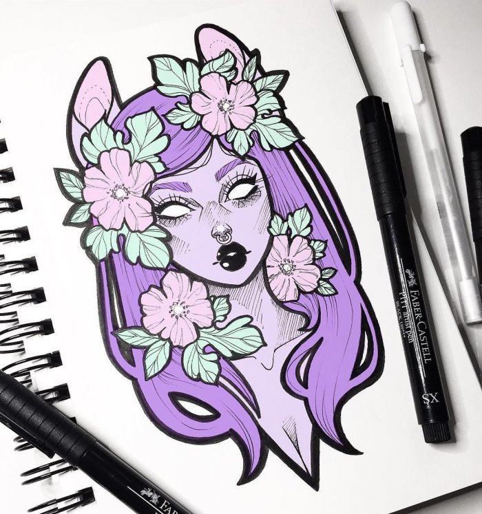 Тату кошка эскизы