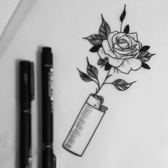 Легкий эскиз тату