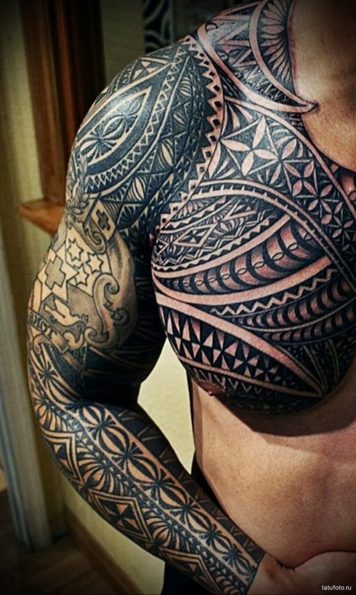 Тату на плече мужские
