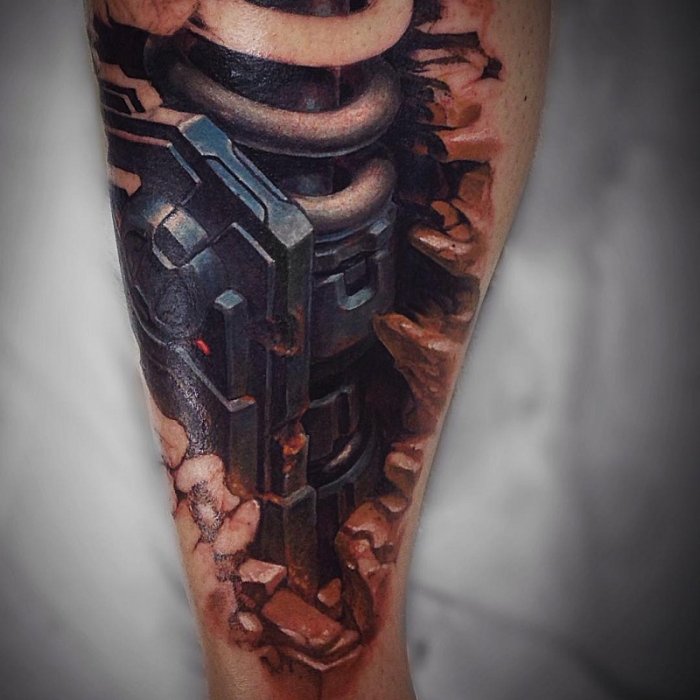 Тату механика на руке мужские