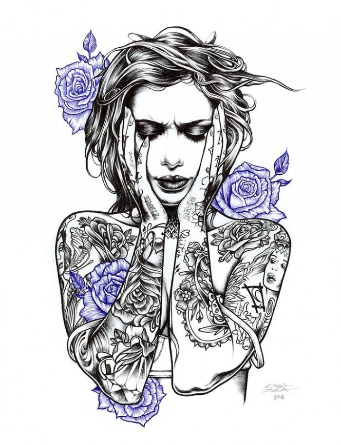 Татуировка театральные маски