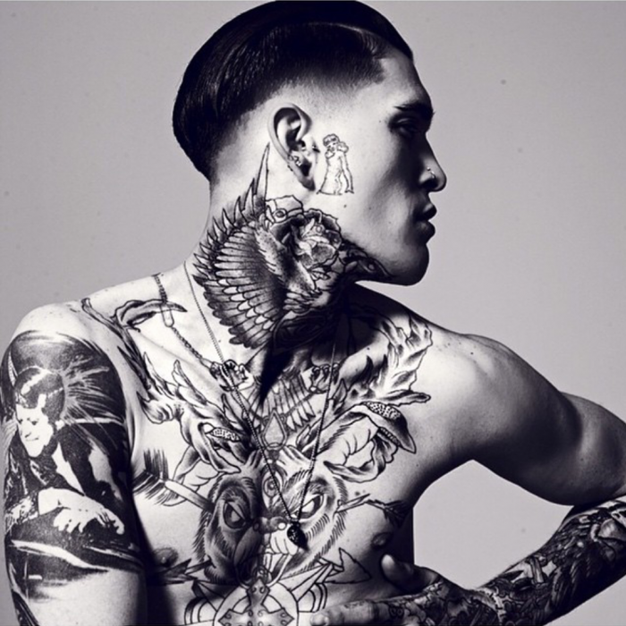 Эскизы тату на шею