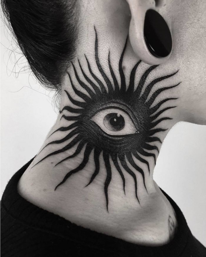 Эскизы тату на шею