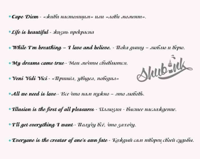 Тату эскизы фразы