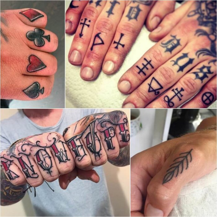 Тату на пальцах