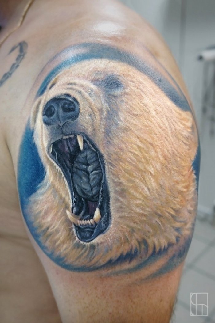 Тату медведь