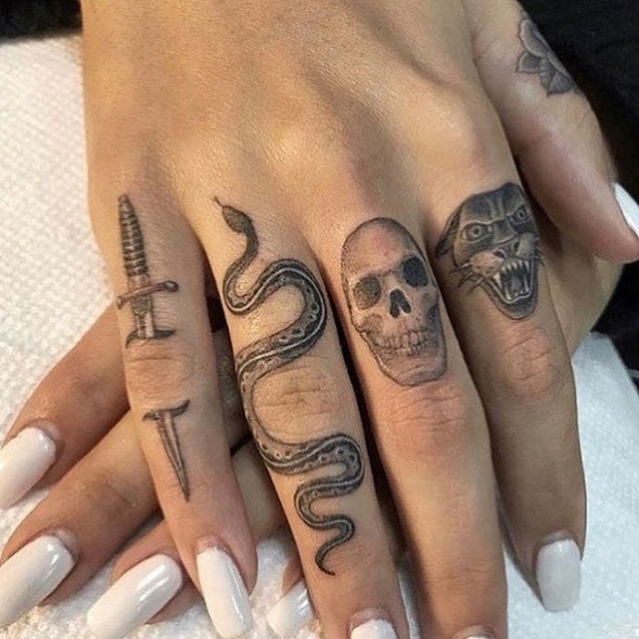 Тату на пальцах мужские