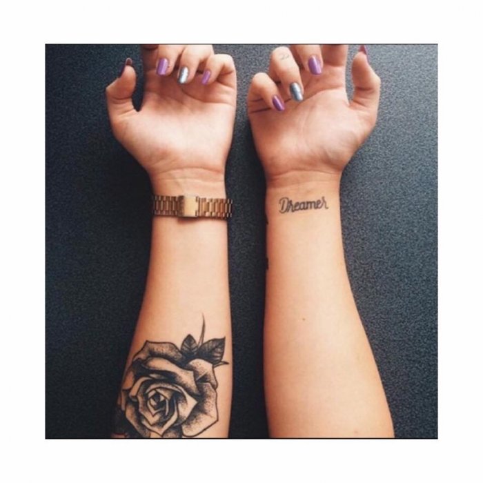 Тату на руке для девушек