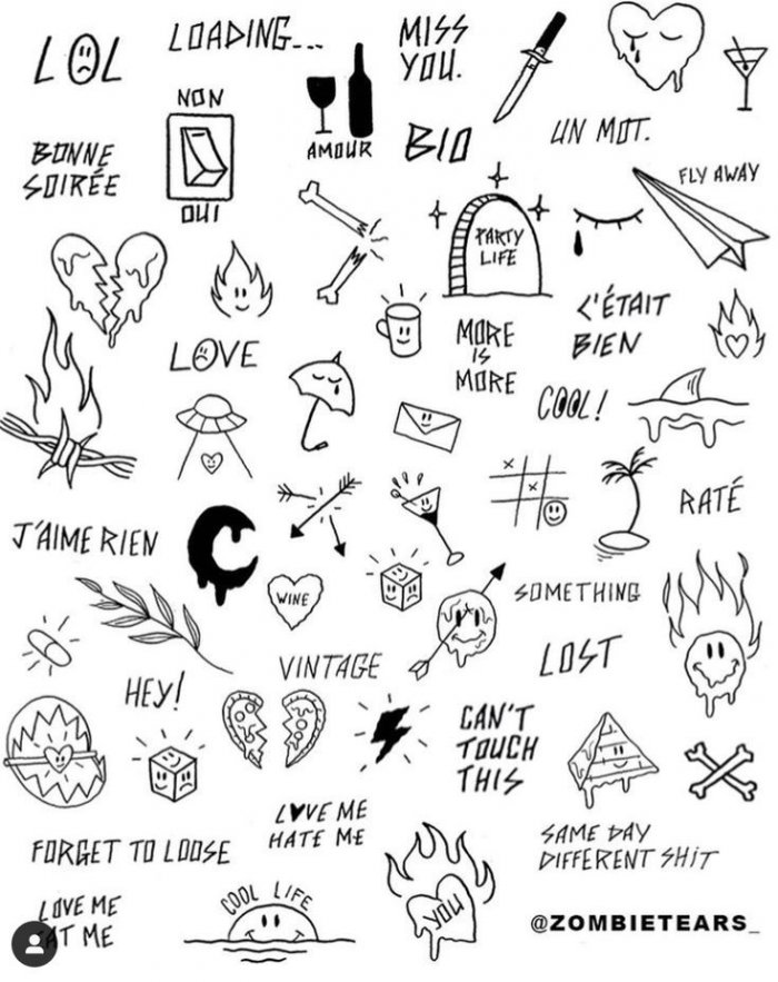 Эскизы маленьких татуировок для девушек