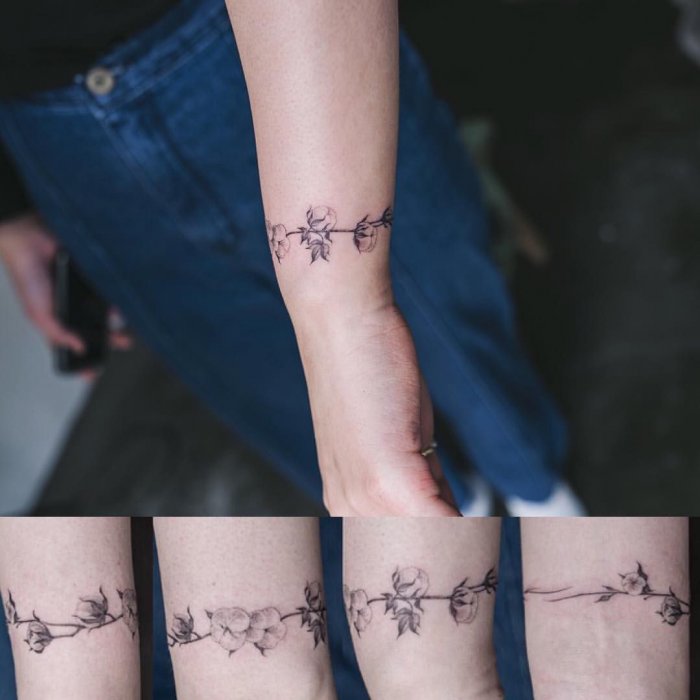 Тату на запястье для девуш