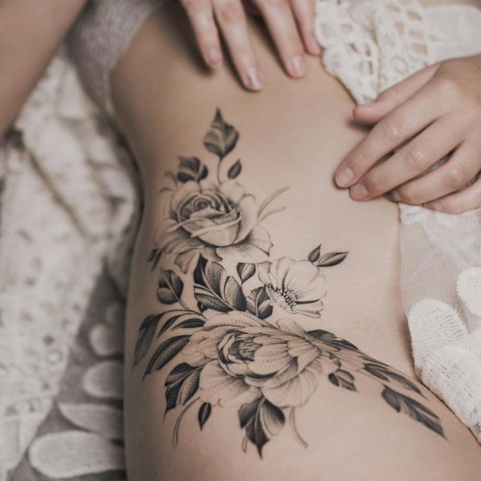 Красивые Татуировки для девушек на животе