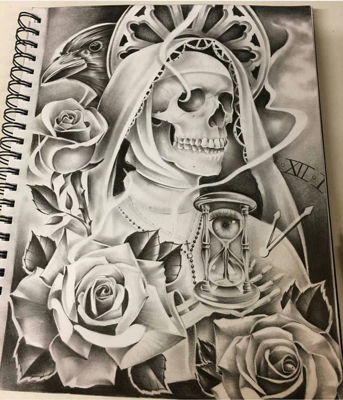 Чикано тату эскизы мужские