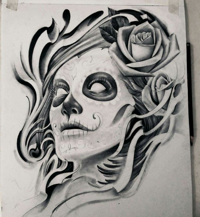 Тату в стиле Чикано эскизы