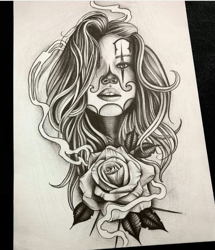 Тату гангстерские Чикано