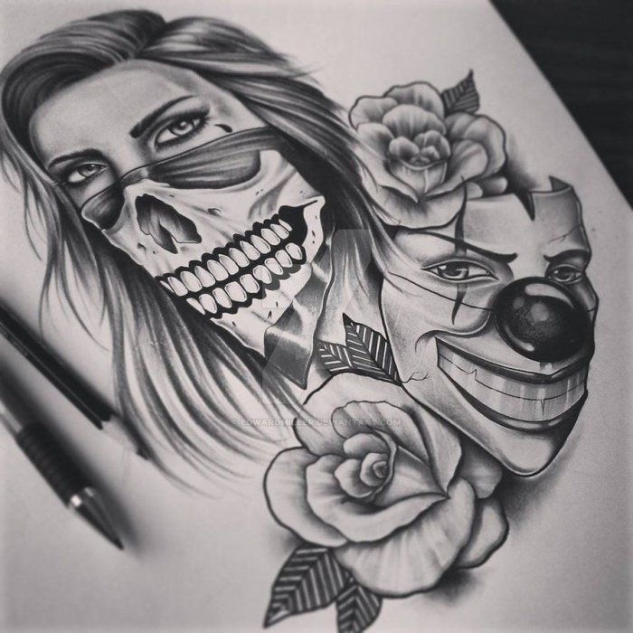 Тату Чикано стайл