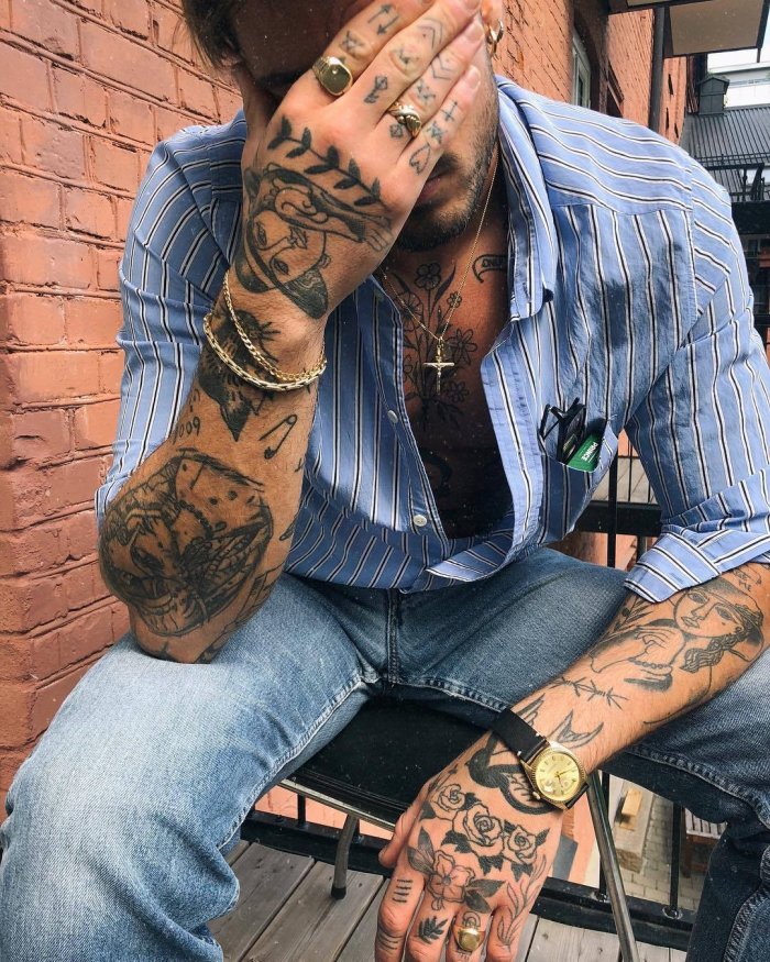 Тату рукава мужские