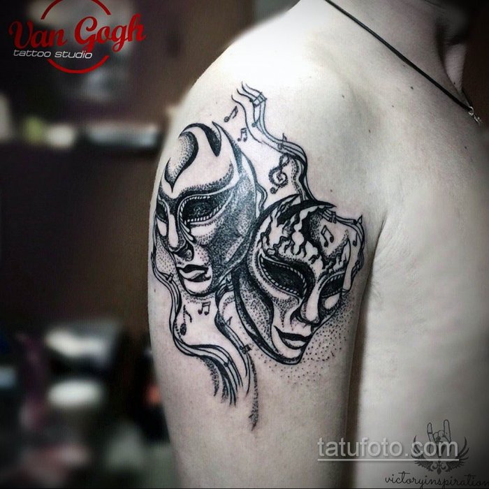 Тату трайбл на плече мужские эскизы