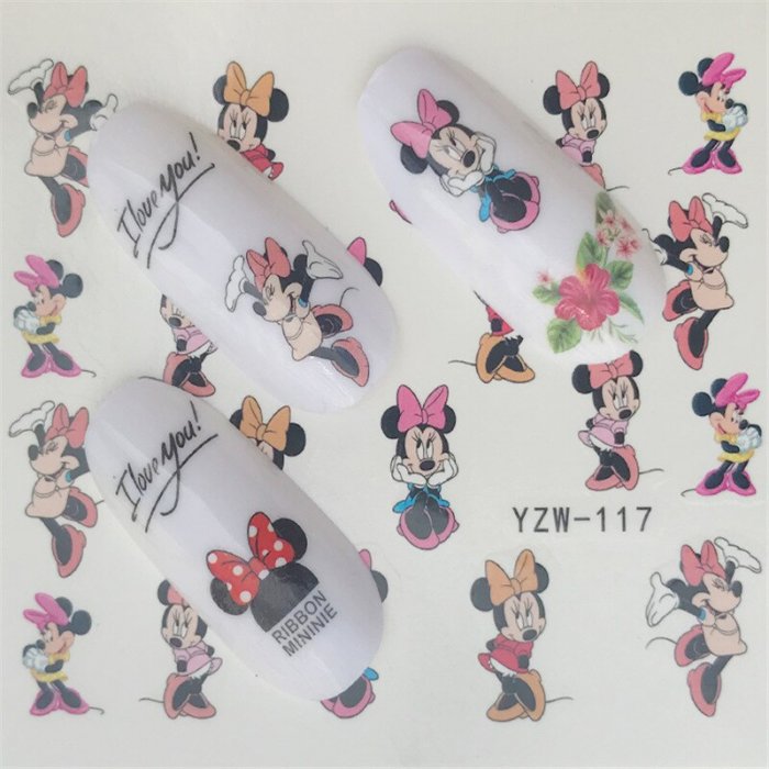 Наклейки на ногти Микки Маус