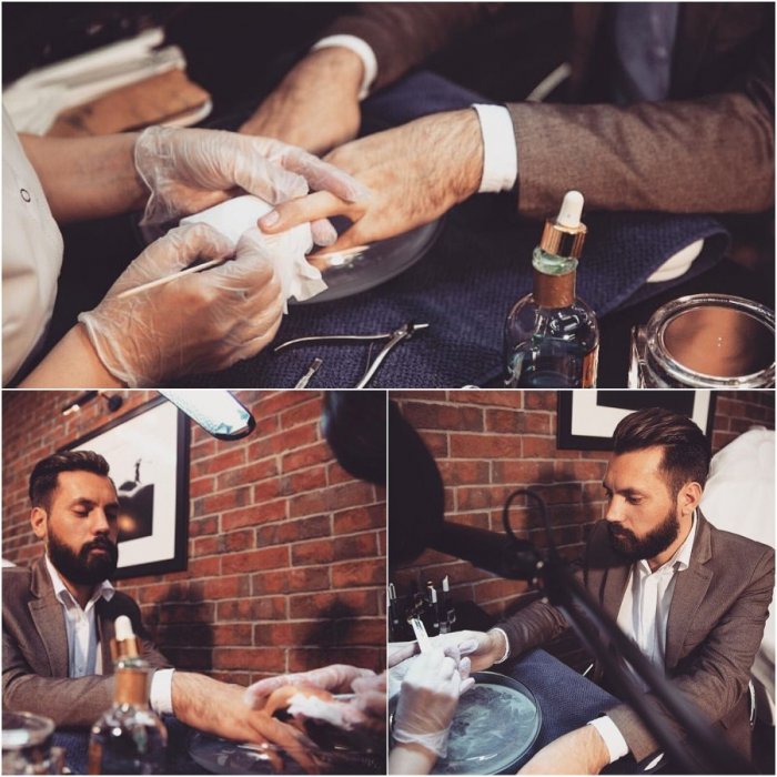 Красивый мужской маникюр