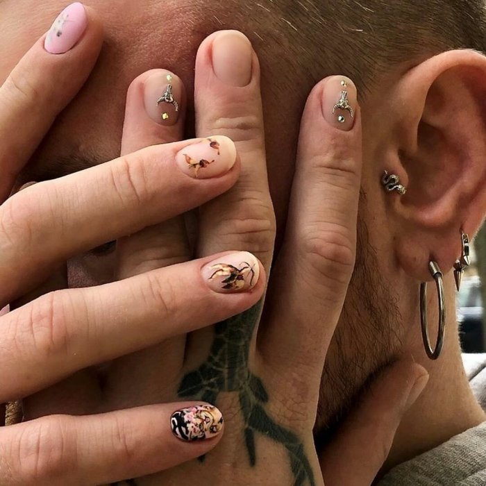 Мужской маникюр с покрытием