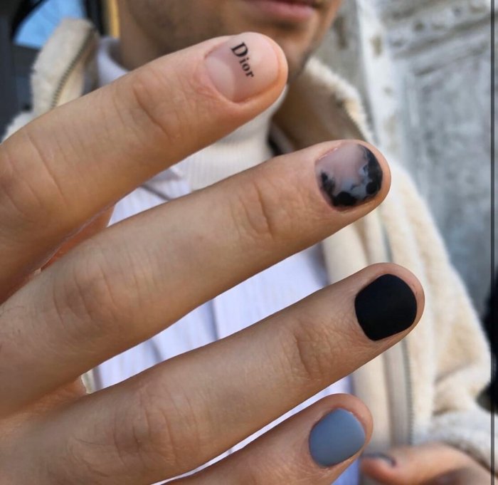 Мужской маникюр с покрытием