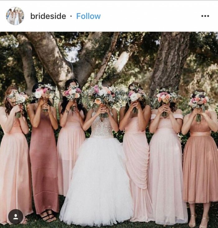 Фиолетовые платья подружек невесты