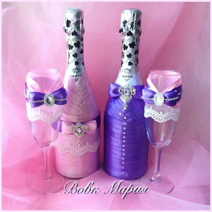 Розовые аксессуары для свадьбы