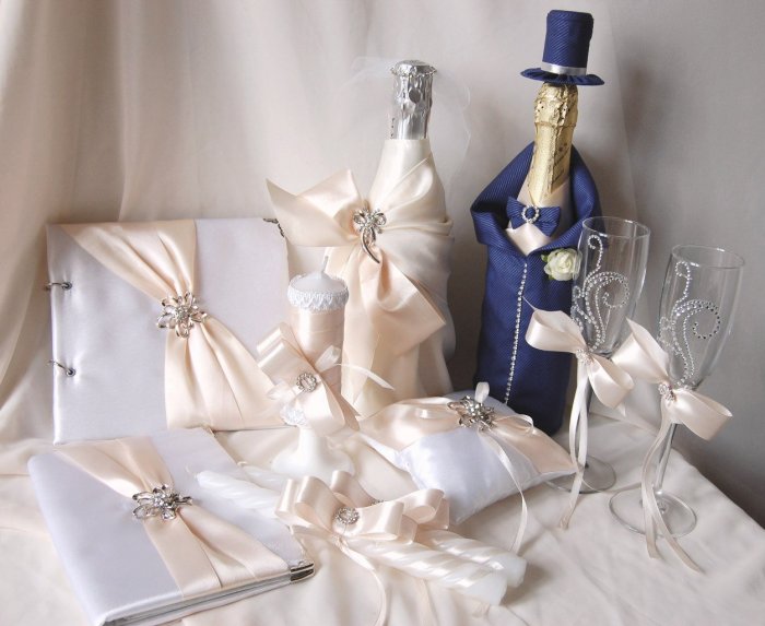 Свадебный набор на стол молодоженов