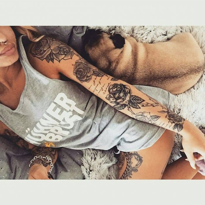 Тату на руке для девушек