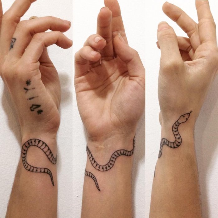 Тату на запястье для девушек