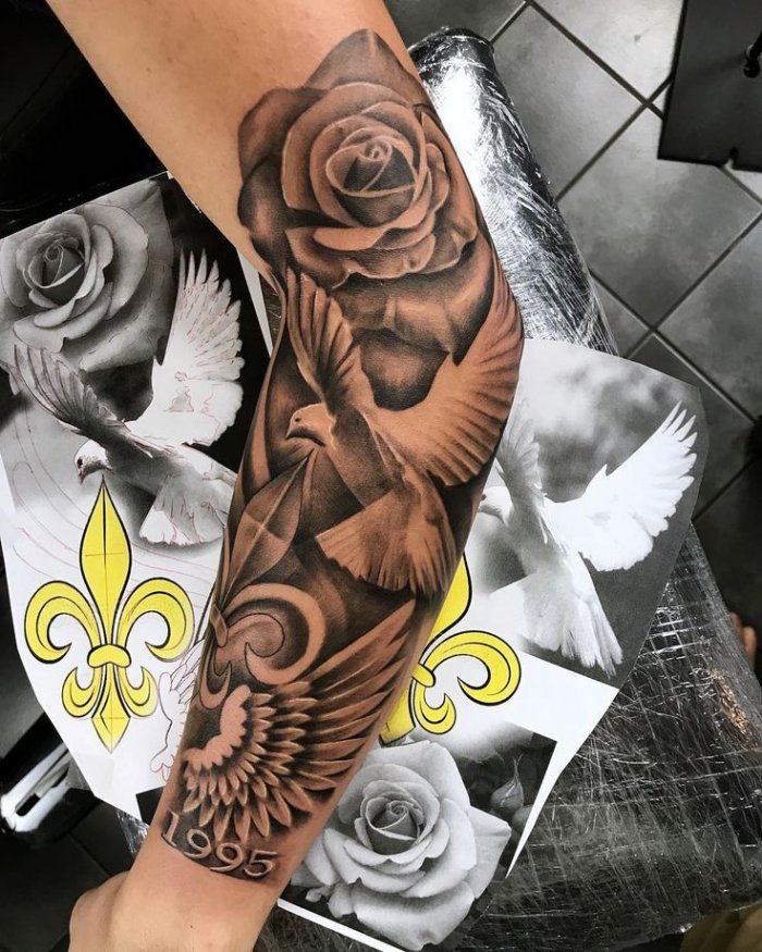 Тату на предплечье