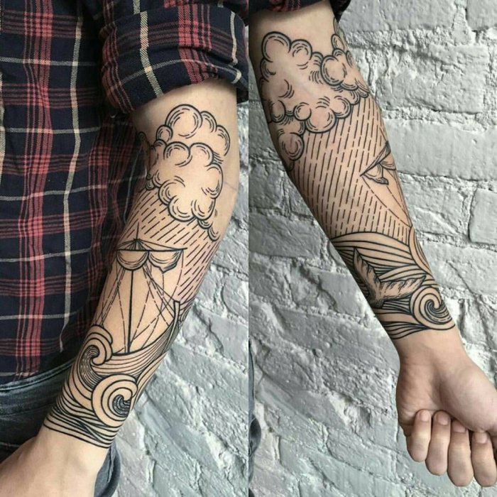 Татумна предплечье мужские