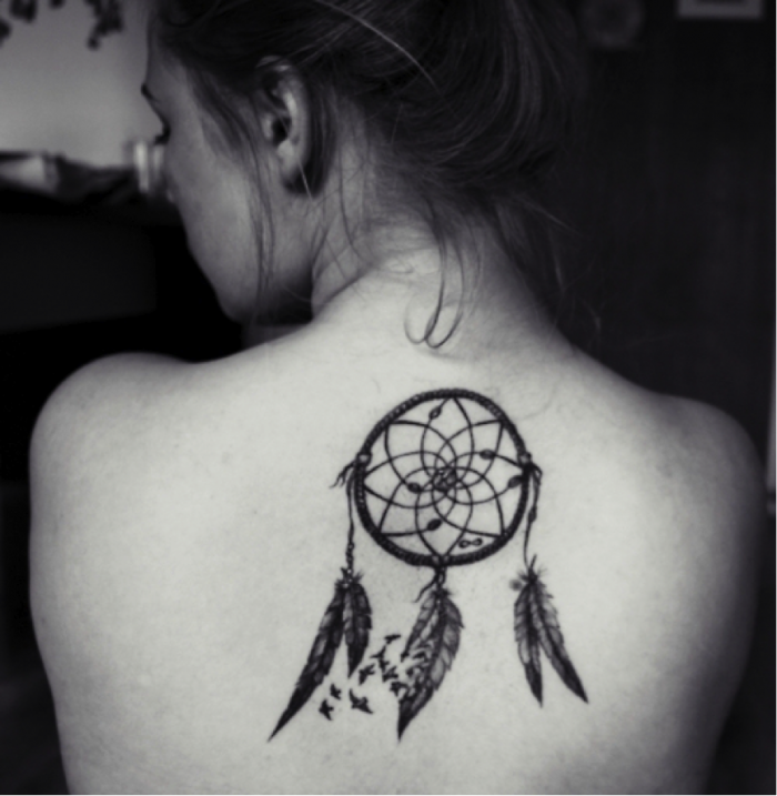 Тату Ловец снов на ноге