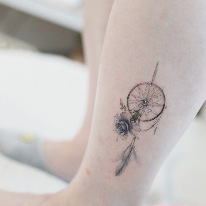 Тату Ловец снов цветная