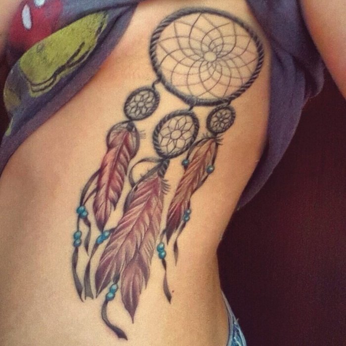 Ловец снов тату на спине