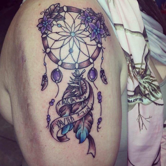 Тату Ловец снов для девушек