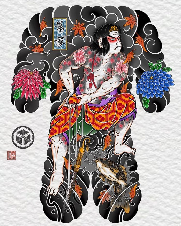 Японский Ориентал тату
